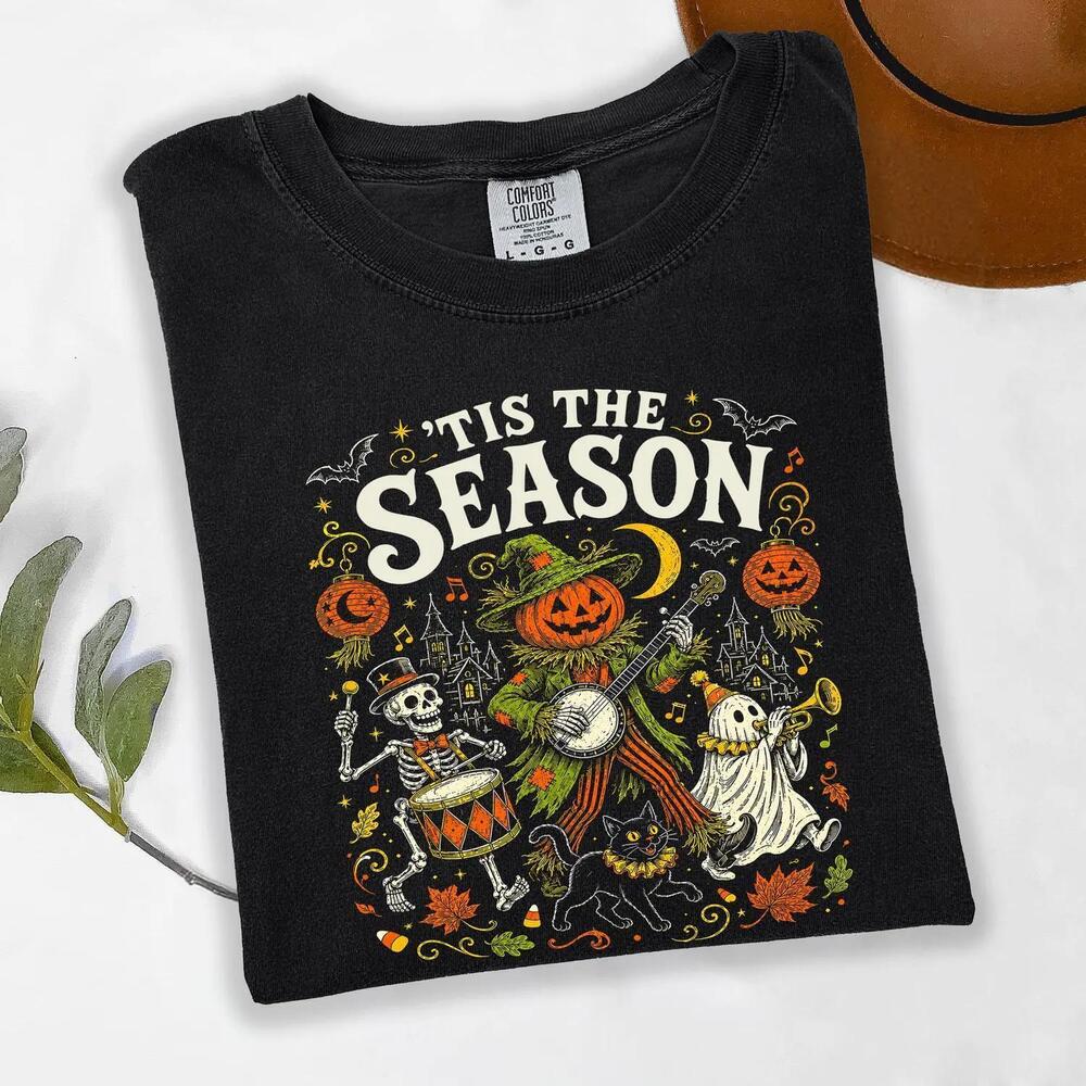 Tis The Season S T-Shirt, Halloween Music Lover Gift, Spooky